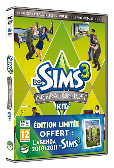 Les Sims 3 Kit inspiration Loft + Agenda