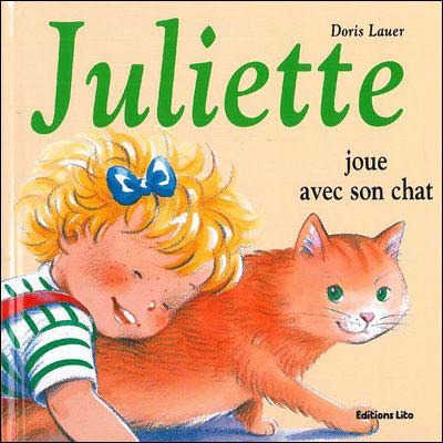 Juliette joue avec son chat - Doris Lauer - cartonné