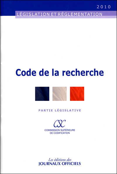 Code de la recherche 2010 - Brochure 20054/textes mis a jour au 24 août 2009