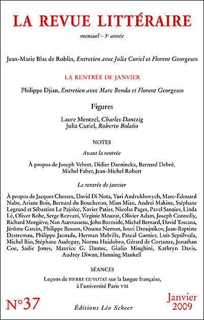 La revue litteraire n°37 01/2009