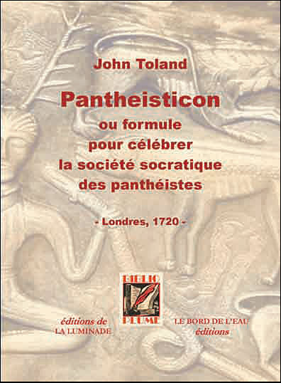 Pantheisticon ou formule pour célébrer la société socratique des panthéistes