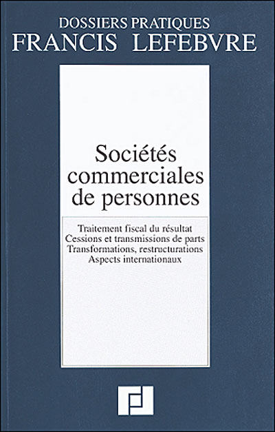 Sociétés de personnes