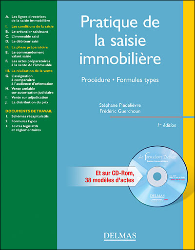 Pratique de la saisie immobilière + CD Rom - Procédure . Formules types - 1ère édition