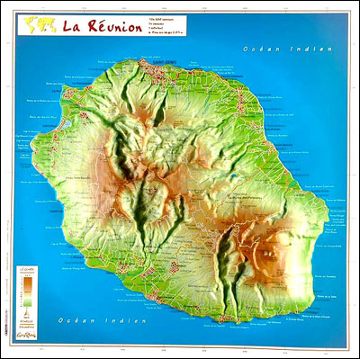 Ile De La Reunion Carte En Relief Collectif Achat Livre Fnac