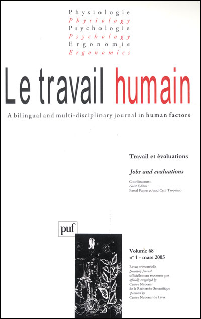 Travail humain 2005, vol. 68 (1)