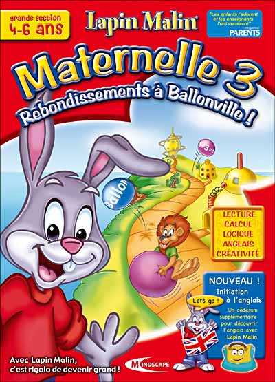 Mindscape France Lapin Malin Maternelle 3 - Rebondissement À Ballonville ! Edition 2006-2007