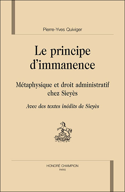Le principe d'immanence