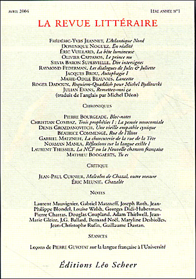 Revue litteraire n°1 (La)