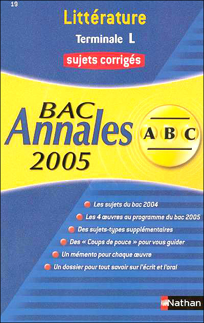 Sujets du bac corrigés Lettres Term L