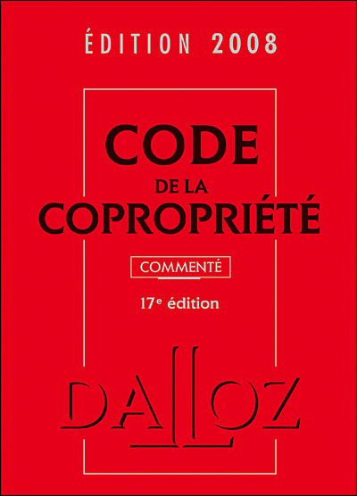 Code de la copropriété 2008 commenté