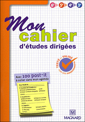 Mon cahier d'études dirigées