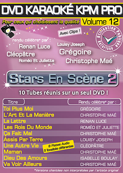 DVD Karaoke Kpm Pro Vol.09 Stars En Scène