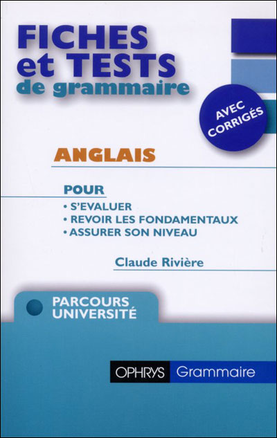 Fiches et tests de grammaire : anglais