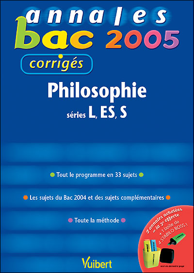 Annales du Bac Philosophie L ES S