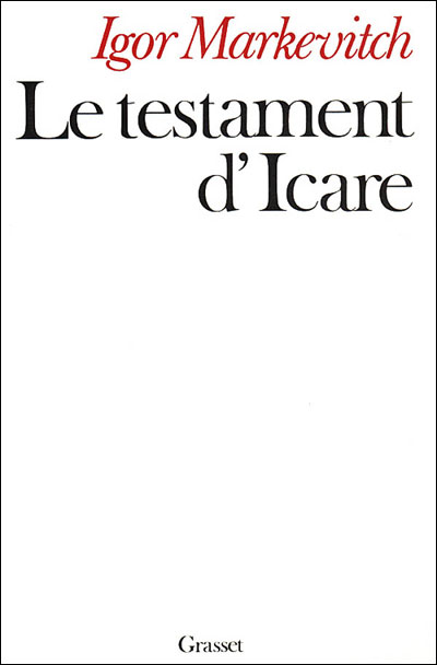 Igor Markevitch Le-Testament-d-Icare