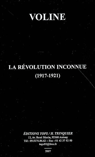 La révolution inconnue