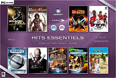 Hits Essentiels 2005/2006 - 9 Jeux Complets État correct - Eidos Interactive reconditionné disponible sur Fnac