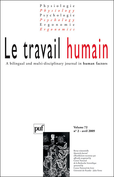 Travail humain 2009, vol. 72 (2)