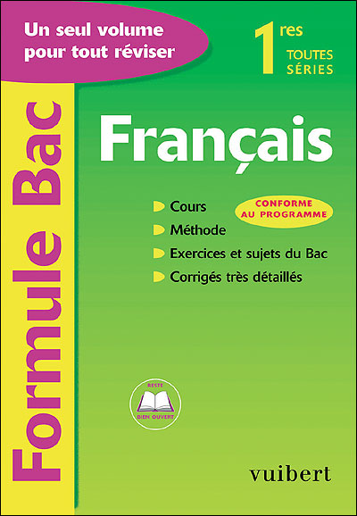 Vuibert Formule Bac Français 1ère toutes séries