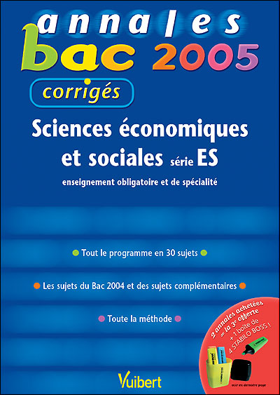 Annales du Bac Sciences économiques et sociales ES