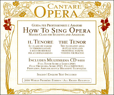 Cantare opera - Ténor - Inclus CD-rom
