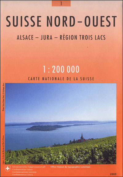 Carte nationale Suisse - Suisse Nord-Ouest