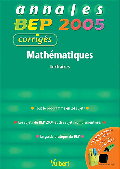 Annales BEP Mathématiques tertiaires