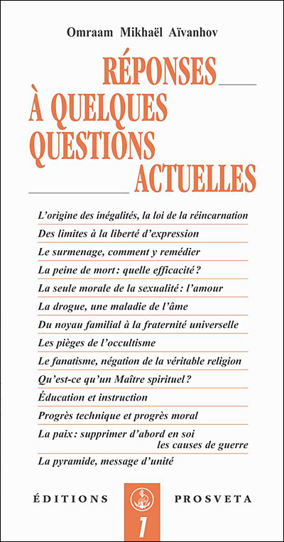 Reponses a quelques questions actuelles