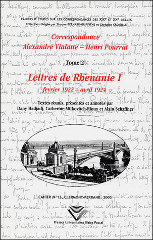 Correspondance Alexandre Vialatte Henri Pourrat