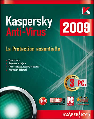 Kaspersky Antivirus 2009 3 Postes