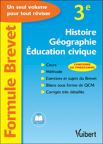 Formule Brevet Histoire, géographie, éducation civique, 3ème