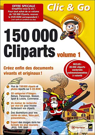 Utilitaire PC - Volume 1 Avec Plus De 50 000 Cliparts - CD/DVD, état Correct