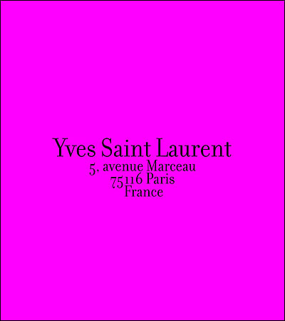 Yves Saint Laurent 5 avenue Marceau 75116 Paris France  relié  David