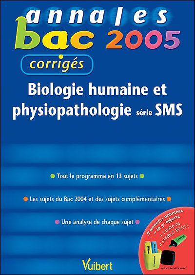 Annales du Bac Biologie humaine et physiopathologie SMS