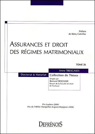 Assurances et droit des régimes matrimoniaux