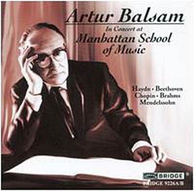 Artur balsam in concert at manhattan school of