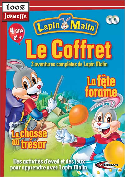 Jeu PC Lapin Malin : L'Île Aux Pirates - Éducatif 5-8 Ans - Complet Bon état