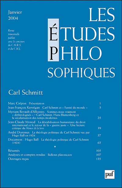 Études philosophiques 2004