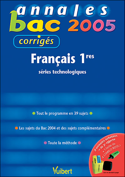 Annales du Bac Français 1ère Technologique