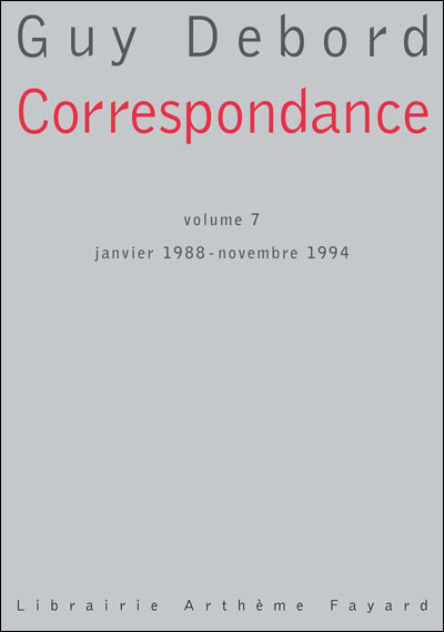 Correspondance Volume 7