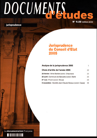 Jurisprudence du Conseil d'Etat 2005