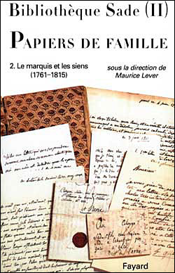 Bibliothèque Sade - Papiers de famille