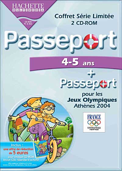 Coffret série limitée 2 CD-ROM - Passeport 4 - 5 ans 2004 + Passeport pour les Jeux Olympiques d'Athènes 2004