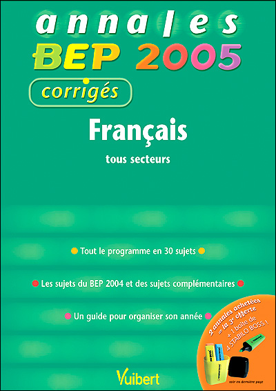 Annales CAP BEP Français tous secteurs