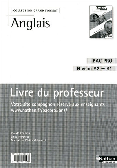Anglais bac pro - a2 > b1 - grand format - bac pro en 3 ans - livre du ...