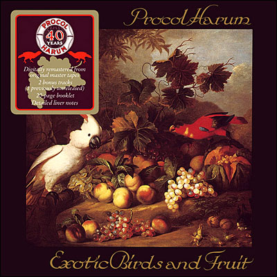 Exotic birds and fruit