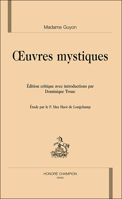 Oeuvres mystiques - Jeanne-Marie Guyon - relié