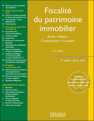 Fiscalité du patrimoine immobilier