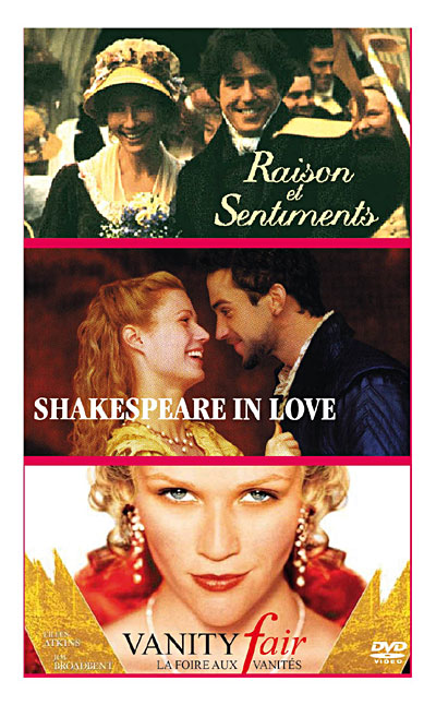 Raison et sentiments - Shakespeare in love - Vanity Fair - Coffret