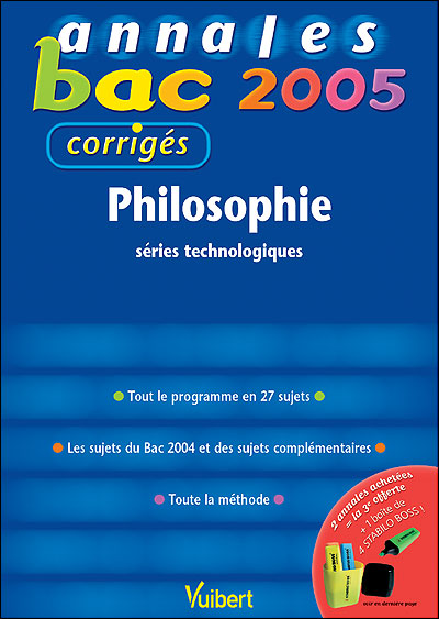 Annales du Bac Philosophie technologiques